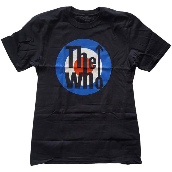 (ザ・フー) The Who オフィシャル商品 ユニセックス Target Classic Tシャツ コットン 半袖 トップス RO6009 (ブラック)