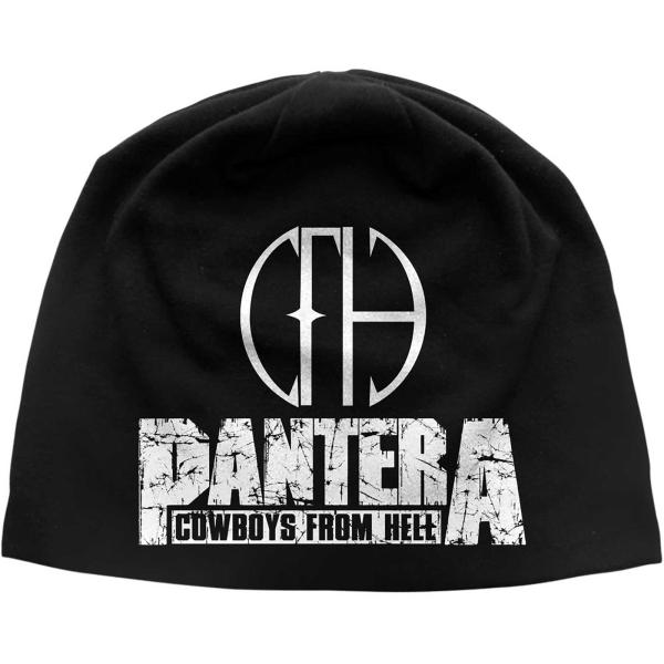 (パンテラ) Pantera オフィシャル商品 ユニセックス Cowboys From Hell ニット帽 ビーニー キャップ RO6363 (ブラック/ホ