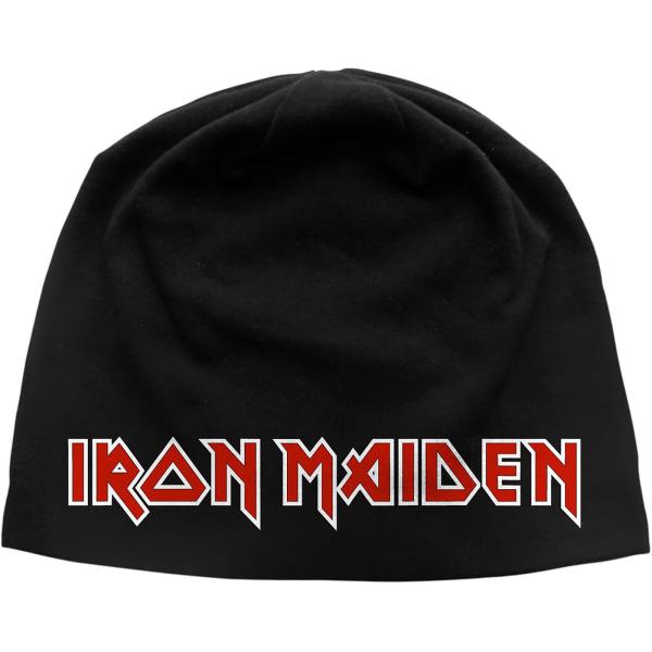 (アイアン・メイデン) Iron Maiden オフィシャル商品 ユニセックス ロゴ ニット帽 ビーニー キャップ RO6513 (ブラッ