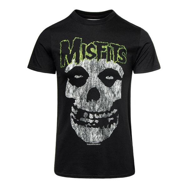 (ミスフィッツ) Misfits オフィシャル商品 ユニセックス Classic  ビンテージ風 Tシャツ コットン 半袖 トップス RO79
