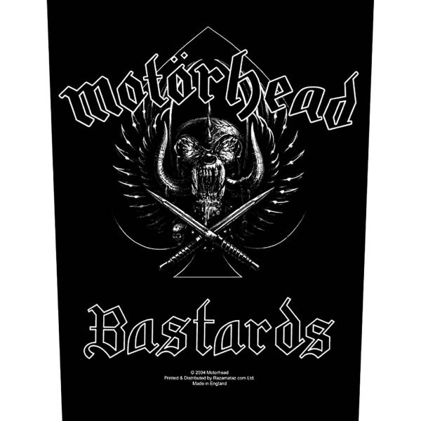 (モーターヘッド) Motorhead オフィシャル商品 Bastards ワッペン パッチ RO8312 (ブラック/ホワイト)