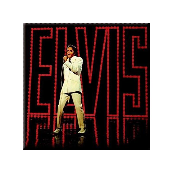 (エルヴィス・プレスリー) Elvis Presley オフィシャル商品 68 Special フリッジマグネット 冷蔵庫 磁石 RO8783 (ブラッ