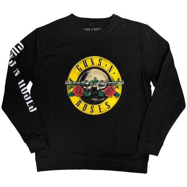 (ガンズ・アンド・ローゼズ) Guns N Roses オフィシャル商品 ユニセックス Classic スウェットシャツ 袖プリント ロ