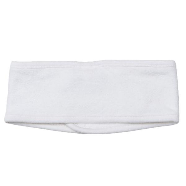 肌触りのソフトなコットンリッチヘアバンド。マジックテープ留め。ワンサイズ。素材:綿80% ナイロン20%。240gsm。