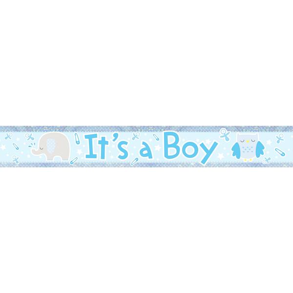 パーティーの飾りつけにぴったりなフォイルバナー。サイズ: 2.7m。