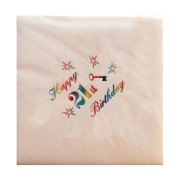 紙ナプキン15枚セット。プリント入り。3枚重ね。サイズ:33cm。NPK Napkins Ltd。