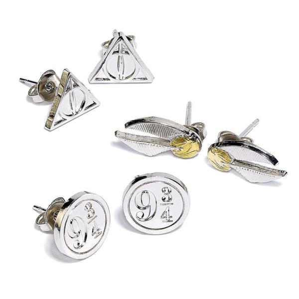 (ハリー・ポッター) Harry Potter オフィシャル商品 銀メッキ ピアスセット TA5224 (シルバー)