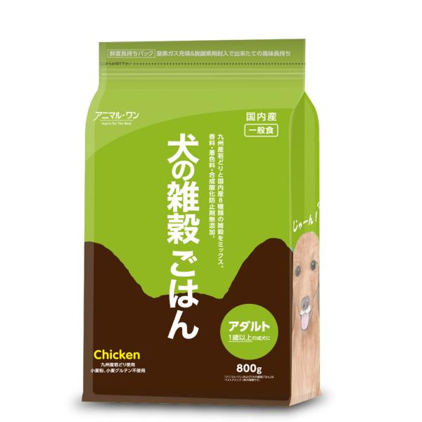アニマル・ワン 犬用 犬の雑穀ごはん アダルト チキン 800g ドック