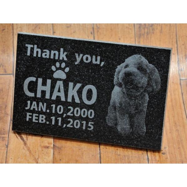 本黒御影石200mmx130mmx12mmサンドブラスト仕上げ