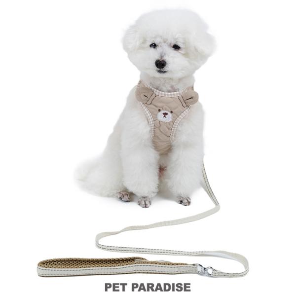 犬 ハーネス くまちゃん 顔 リード 付き 一体型 反射 小型犬 SS | おでかけ お出かけ お散歩 おさんぽ おしゃれ かわいい