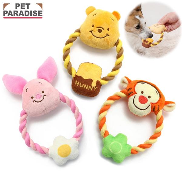 ■商品サイズ／【プーさん】約：15.5×10.5cm【ピグレット】約：17.5×10.5cm【ティガー】約：15×10.5cm■主素材／ポリエステル・綿■仕様／*顔を押すと音が鳴ります。*超小型〜小型犬用★HOTキーワード★犬用品 おもちゃ...