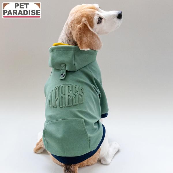 J.PRESS（J.プレス） 犬 服 春 エンボス ロゴ パーカー 中型犬 大型犬