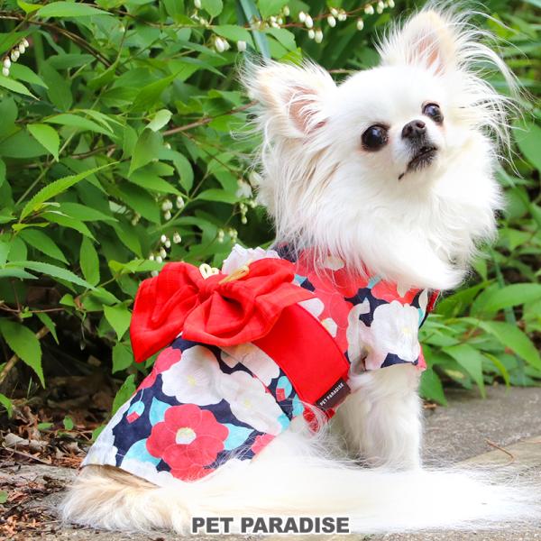 夏浴衣風(赤)幅広シュシュ、わんちゃん猫ちゃん用 cqq001_01b.jpg