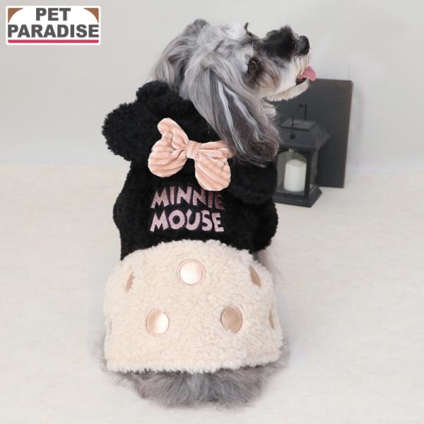 犬服　ハンドメイド　ミニーちゃん　パーカー Disney（ディズニー） 犬服 冬 ミニーマウス パーカー 小型犬 ブラック