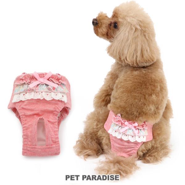マナーウェア 犬 メス マナーパンツ 生理パンツ 〔 小型犬 超小型犬 〕 女の子 生理用 介護 | サニタリー パンツ 花柄 メール便可