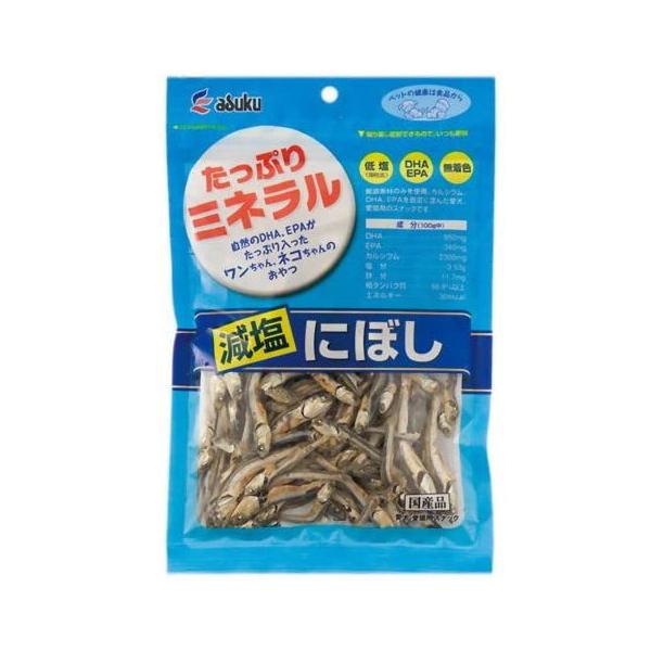 他サイト： asuku（アスク） たっぷりミネラル 減塩にぼし 100g（犬猫用おやつ 低塩 無着色 国産）の商品画像