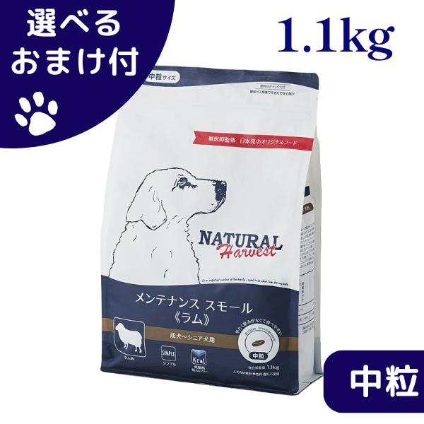 他サイト： ナチュラルハーベスト メンテナンススモール ラム 1.1kg 中粒 犬 (ドッグフード)の商品画像