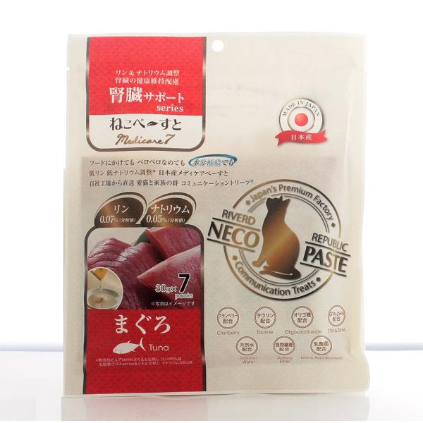 他サイト： 日本産 猫用【まぐろ 30g×7本入】ねこぺ〜すと おやつ 国産 腎臓サポートseries Medicare7 猫のおやつ 4571130144132の商品画像
