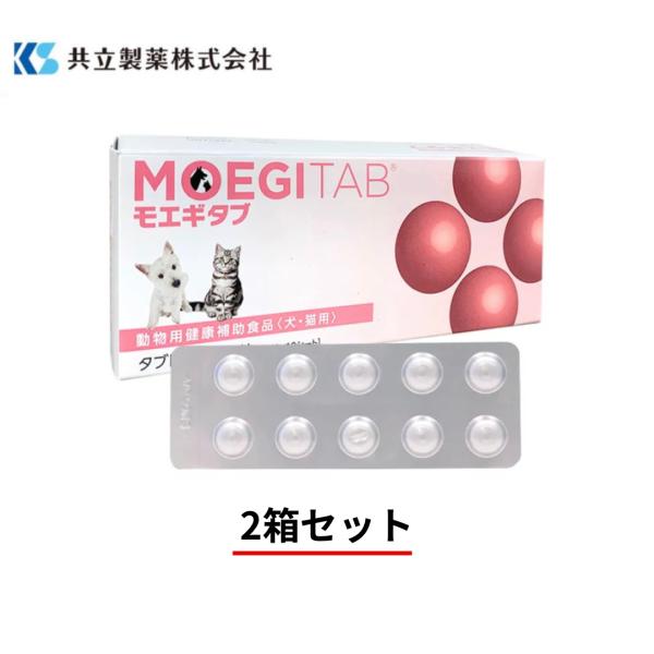 【2箱セット】【2028年2月期限】モエギタブ　100粒（10粒×10シート）共立製薬　犬猫用　S2052-200T