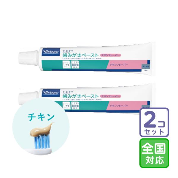 お届け先全国対応/2個セット「C.E.T.歯みがきペースト チキンフレーバー」三ビグ【2579】