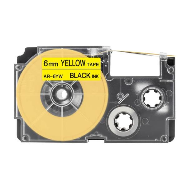 ★高品質なのに低価格！★裏紙の中央にスリット（切込み）が入っているのではがしやすい！CASIO NameLand 用互換テープカセットテープ幅　：6ｍｍテープ長さ：8ｍ※メーカー純正品ではありませんが、高品質で問題なく使用できます。純正品に...