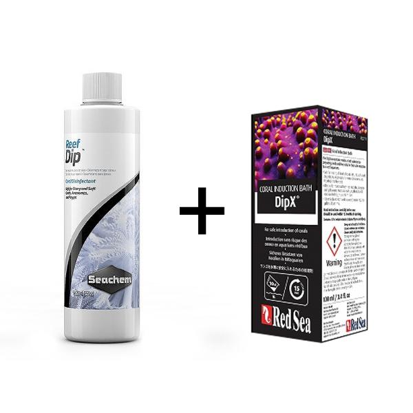 【飼育用品】 トリートメントDipセット シーケムリーフDip100ml & レッドシーDipX100ml【駆除剤】