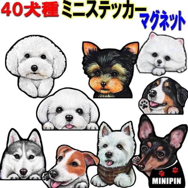 ａ6 ミニマグネットステッカー 犬 可愛い 車 壁 玄関 グッズ プレゼント ドッグ イラスト シルエット かわいい 顔 5 M ステッカーグッズのペットちゃん 通販 Yahoo ショッピング