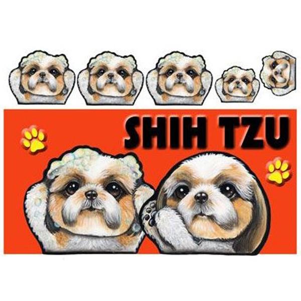 DOG IN THE CAR ステッカー シーズー202 犬 シール オーダー 可愛い 車