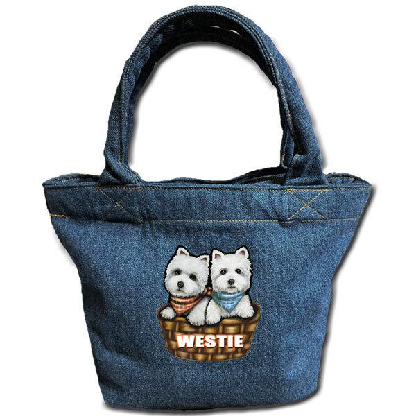 お散歩バッグ ウエスティー 4 デニムバッグ ホワイトテリア 犬 トート ポケット バック かばん 鞄 オーダーメイド オリジナル Remaxcountywide1st Com