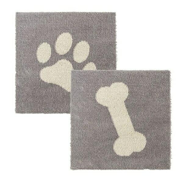 ピタペトモ パウ＆ボーン 2枚入り ブラウン(デザイン肉球＆骨45×45) オカ 返品種別B