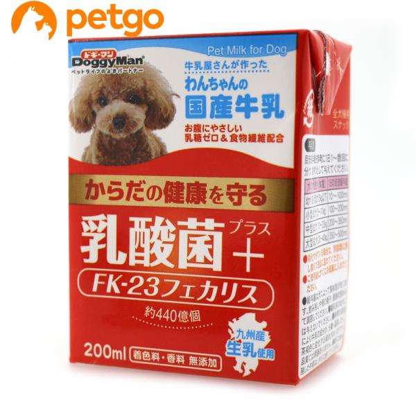 他サイト： ドギーマン わんちゃんの国産牛乳 乳酸菌プラス 200mLの商品画像