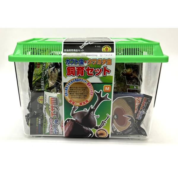 [Release date: March 30, 2021]カブト虫・クワガタ虫を飼育するための用品セットです。幼虫・成虫の飼育ガイド付きなので、初めて飼育される方でも安心です。2ペア程度の飼育に最適な大きさです。飼育ケース×1昆虫用マット...