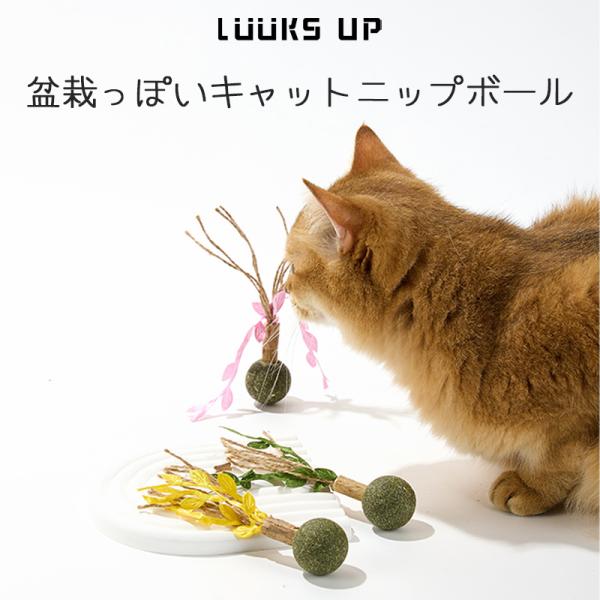 ねこじゃらし Luuksup FEATHER CATNIP Ball Toy