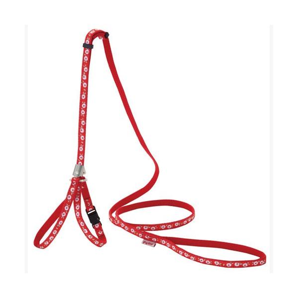 猫小町 猫 リード ペティオ Petio 猫小町ハーネスリード 椿 レッド