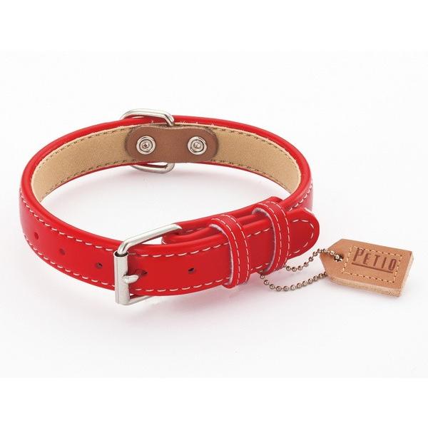 犬 首輪 カラー ペティオ Petio プレーン平首輪 革 レザー 24mm レッド 中型犬 15kg W Petio Online Shop ヤフー店 通販 Yahoo ショッピング