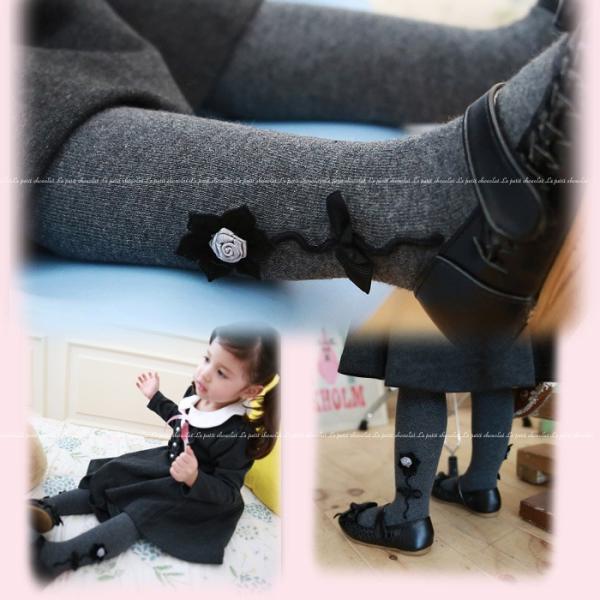 タイツ 子供 キッズ 女の子 フォーマル お花 子供 立体フラワー 卒園式