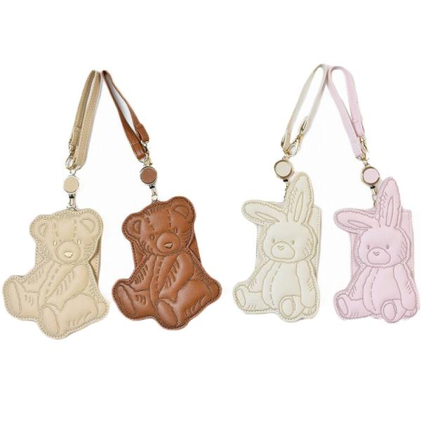 ディベア テディラビット パスケース リール付 定期入れ カードケース