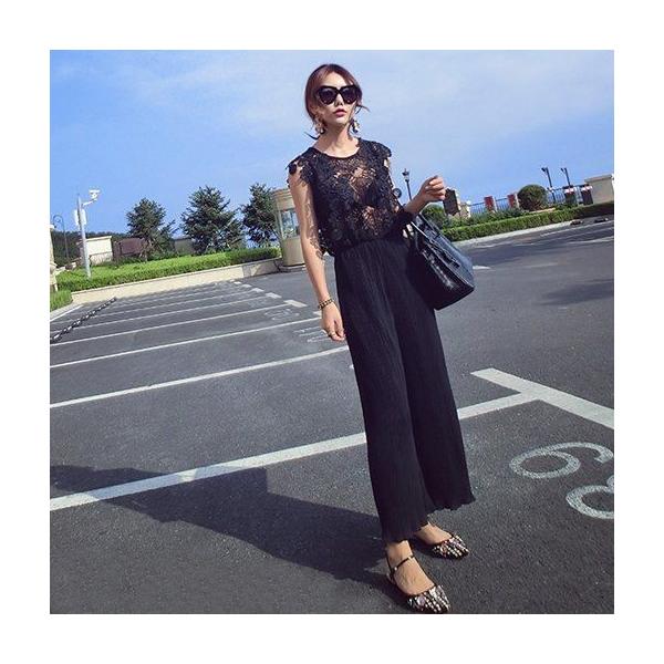 即納 同性ウケアイテム 黒花レースの細プリーツオールインワン パンツドレス Buyee Buyee 日本の通販商品 オークションの代理入札 代理購入