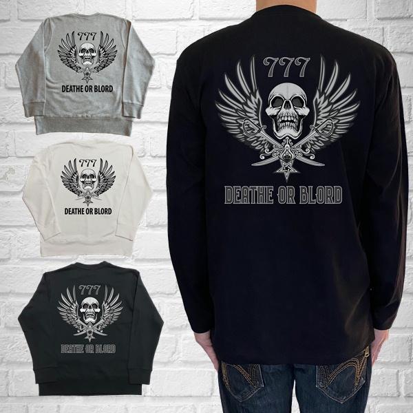 トレーナー メンズ ドクロ スカル オラオラ系 不良 裏起毛 裏パイル