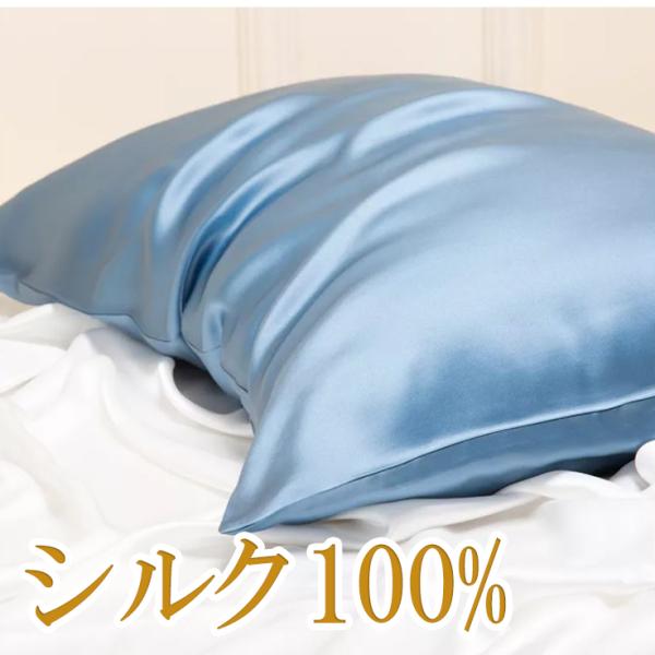 枕カバー シルク100% 53×75cm 美容 保湿 髪 乾燥対策 寝具 ピロケース 滑らか 柔らかい 洗える