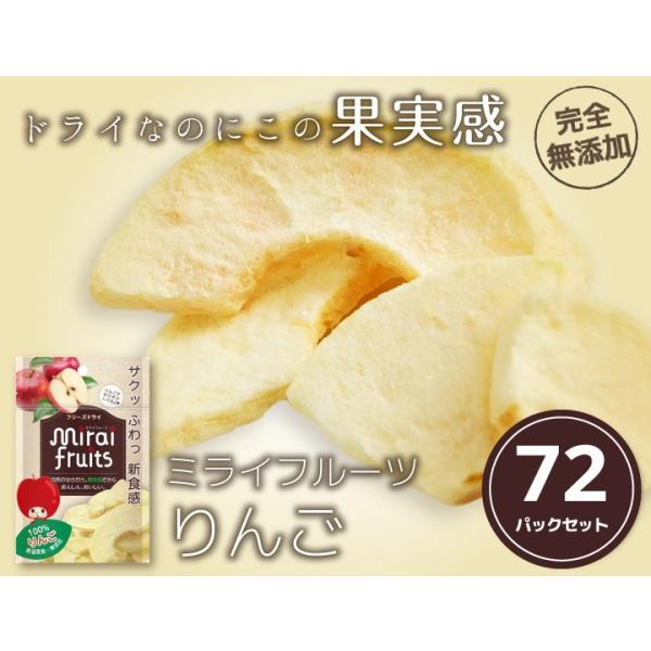 無添加 Mirai ドライフルーツ 12g 72パック 防災 りんご 12g 72パック セット フリーズドライ 離乳食 お菓子 赤ちゃん ミライフルーツ Mirai Fruits 防災 Mirai Fruits R 48 ウェットシートのふた Bitatto公式
