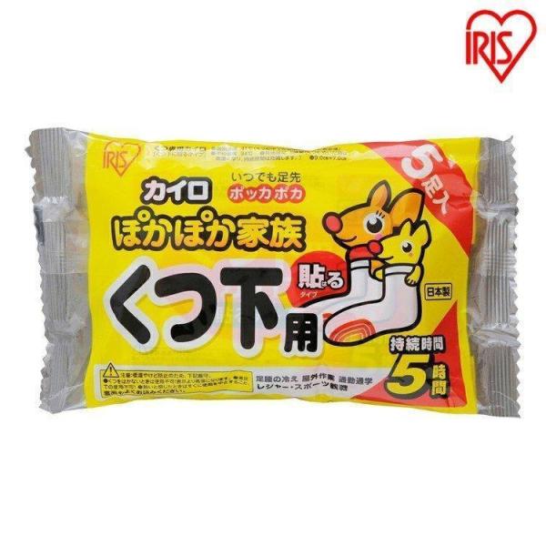 ドイツ製ソムソスタンド付き カイロプラクティック アイリス 国産 上から貼るくつ下用カイロ黒 5足入 240袋セット(5c/s