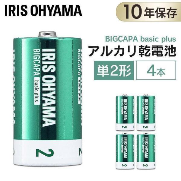 IRIS OHYAMA 電池 乾電池 単2 単二 単二形 アルカリ アルカリ乾電池