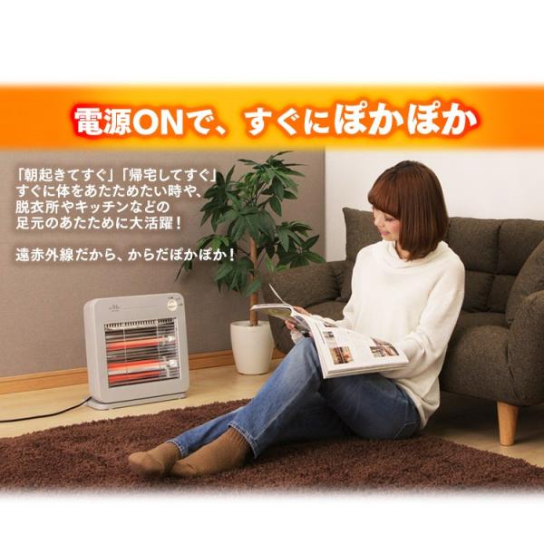 電気ストーブ ヒーター おしゃれ 暖かい 暖房器具 ストーブ ヒーター 薄型 遠赤外線 800W グレー EES-K800 elite(D) 電気ストーブ ヒーター おしゃれ 暖かい 暖房器具 ストーブ ヒーター 薄型 遠赤外線 800W グレー EES-K800 elite(D)