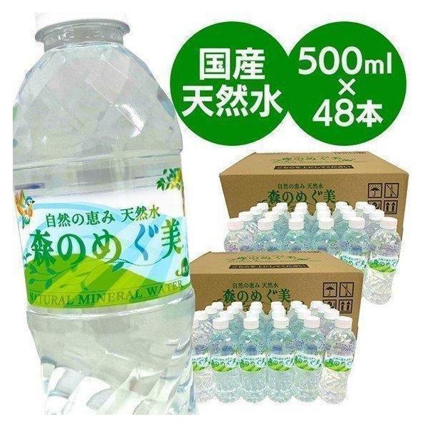 ミネラルウォーター 500ml 48本 軟水 水 送料無料 48本入 天然水 ミネラル 地下天然水 安い お得 森のめぐ美 ビクトリー まとめ買い 代引不可