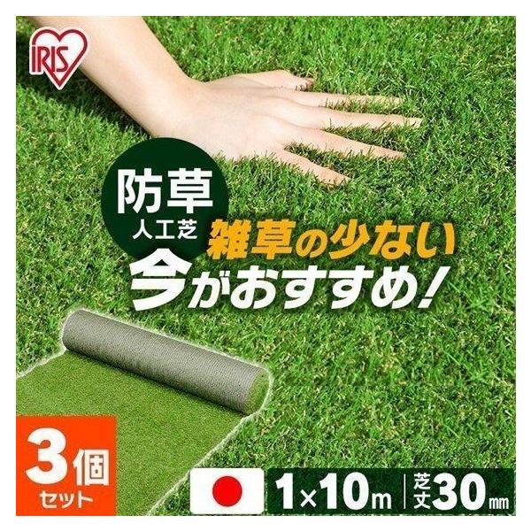 IRIS OHYAMA（アイリスオーヤマ） 人工芝 ロール 防草人工芝 1m×10m
