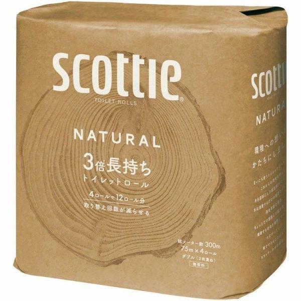 （検索用：スコッティ scottie ナチュラル 3倍 長持ち トイレットペーパー トイレットロール クラフト包装 脱プラ エコ 4901750227234）  ●翌日優良配送対象商品につきまして● 下記の場合は対象外となります。 ・12時...