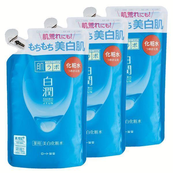 ロート製薬 (3個)肌ラボ 白潤 薬用美白化粧水 詰替え 170mL (D