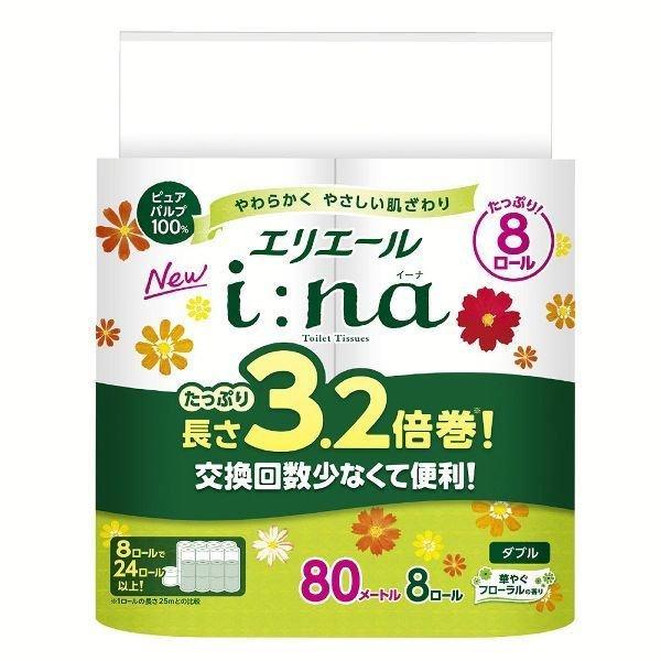 （検索用：トイレットペーパー i：na elleair ダブル 柔らか 長巻きタイプ 3.2倍巻き スッキリ収納 エコサイズ 4902011825947）  ●翌日優良配送対象商品につきまして● 下記の場合は対象外となります。 ・13時以降...