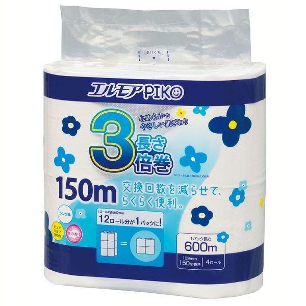 （検索用：トイレットペーパー 3倍巻き パルプ ソフト 香り ピコ 4ロール 大容量 長持ち 4971633163270）  ●翌日優良配送対象商品につきまして● 下記の場合は対象外となります。 ・13時以降(休業日は12時以降)のご注文の...